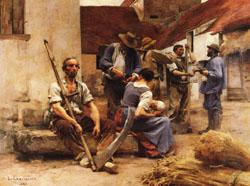 Leon Lhermitte Harvesters's Country china oil painting image